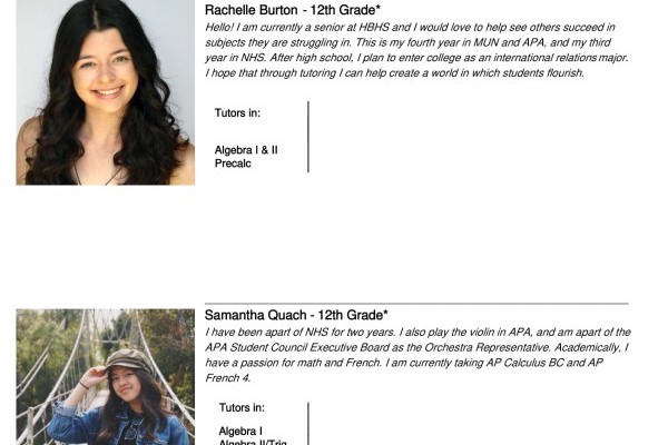 APA STUDENTS NAMED AS FEATURED TUTORS