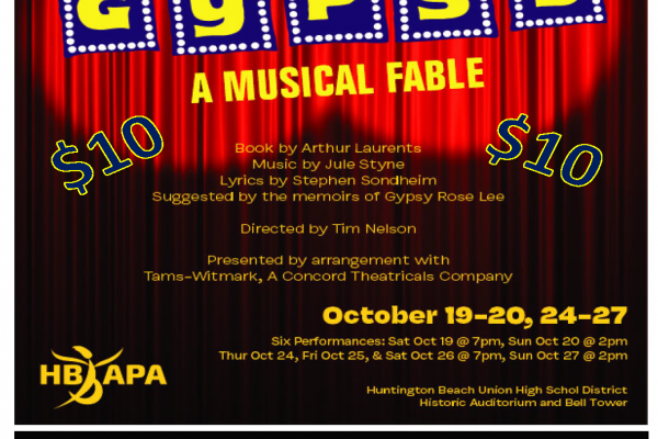 Special $10 student ticket price for GYPSY!